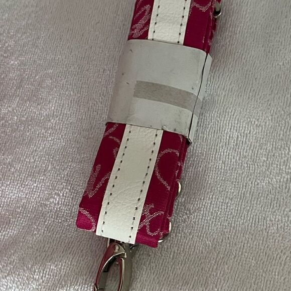 New DVF Diane Avon Furstenberg On The Go Travel Tote Pink White 17”x 14” *HP* - Picture 8 of 10